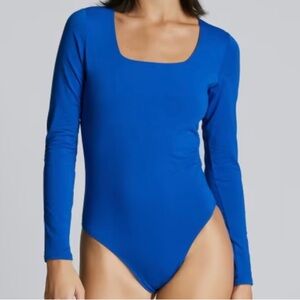 Everlane Modern Blue Long Sleeve Bodysuit